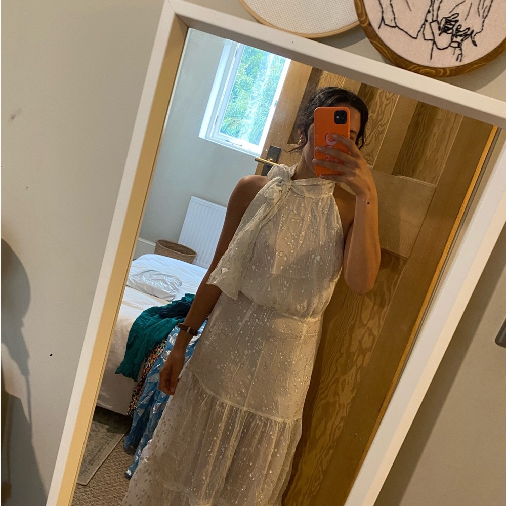 RIXO Eleanor Dress in WHITE